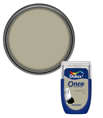 Dulux Retail Once Matt Tester Paint Pot - 30ml - Overtly Olive