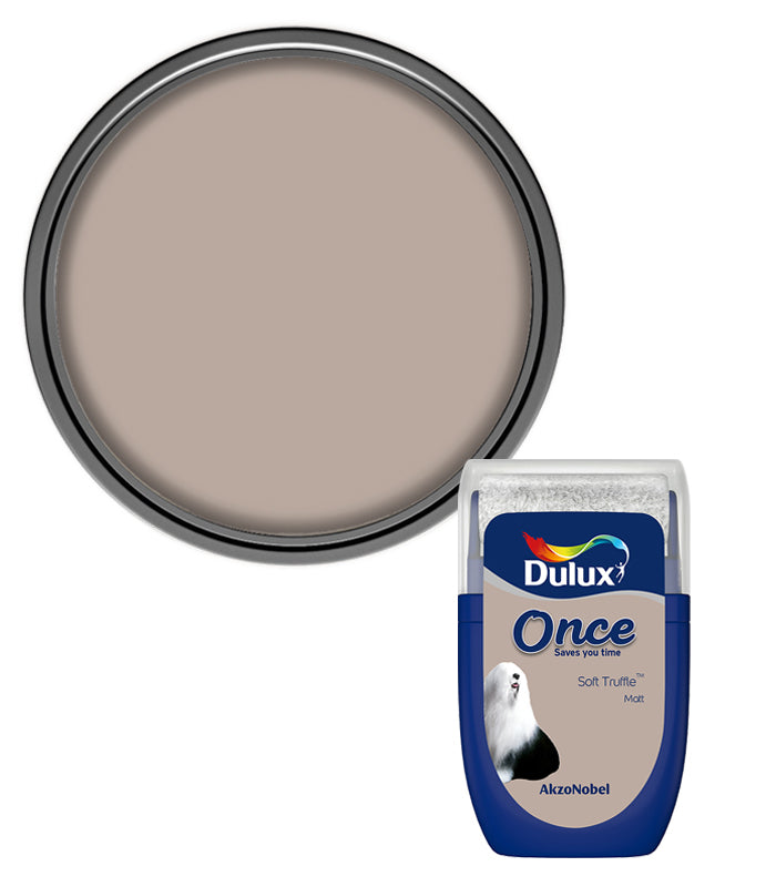 Dulux Retail Once Matt Tester Paint Pot - 30ml - Soft Truffle