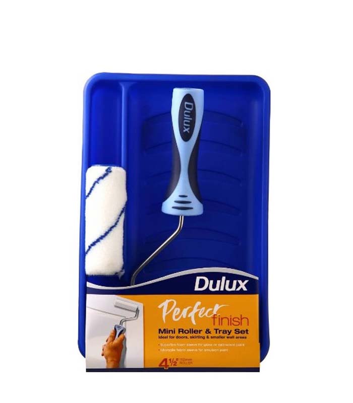 Dulux Perfect Finish Mini Roller and Tray Set - 4.5 Inch