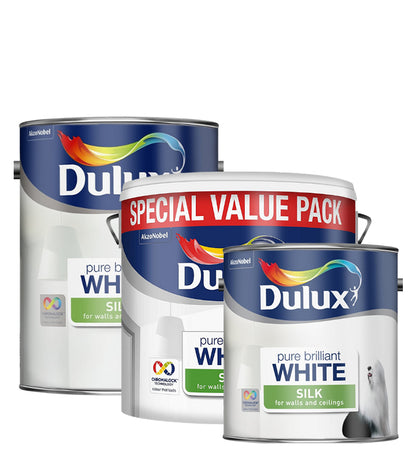 Dulux Retail Silk Paint - Pure Brilliant White - All Sizes