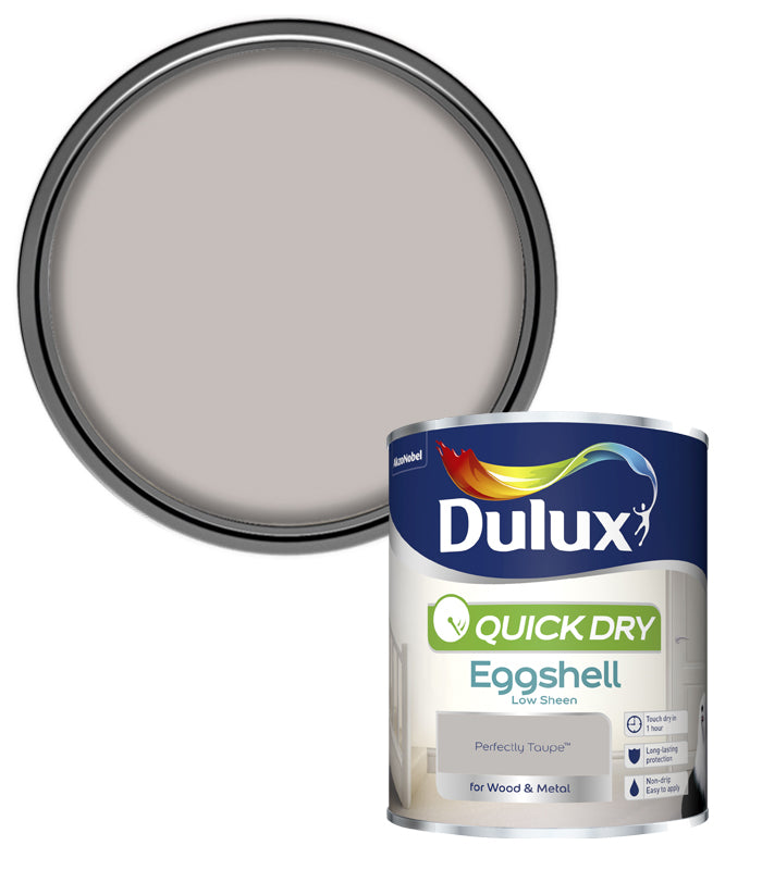 Dulux Quick Dry Eggshell - Perfectly Taupe - 750ml