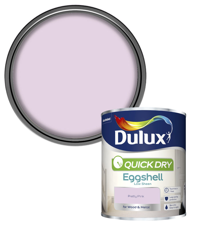 Dulux Quick Dry Eggshell - Pretty Pink - 750ml
