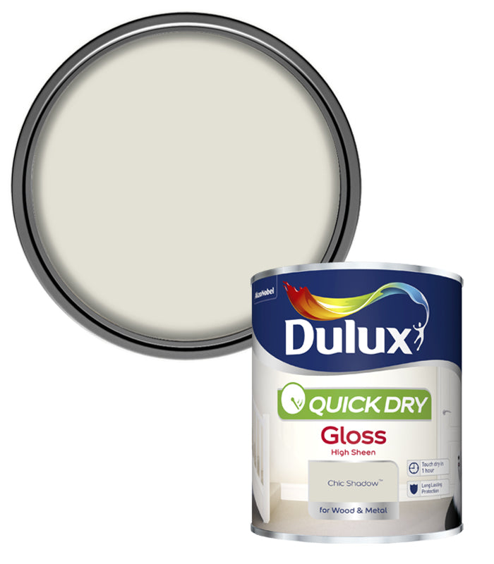 Dulux Quick Dry Gloss Colours - Chic Shadow - 750ml