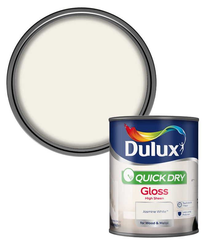 Dulux Quick Dry Gloss Colours - Jasmine White - 750ml
