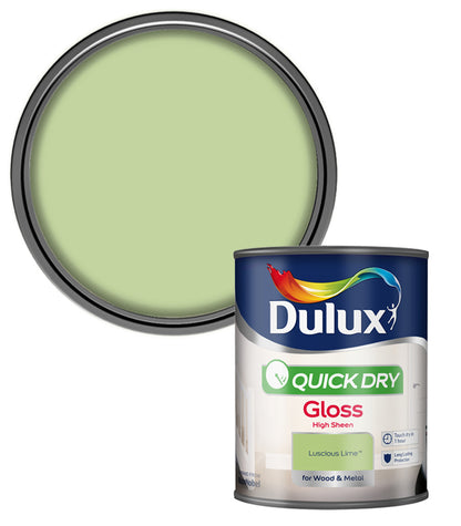 Dulux Quick Dry Gloss Colours - Luscious Lime - 750ml