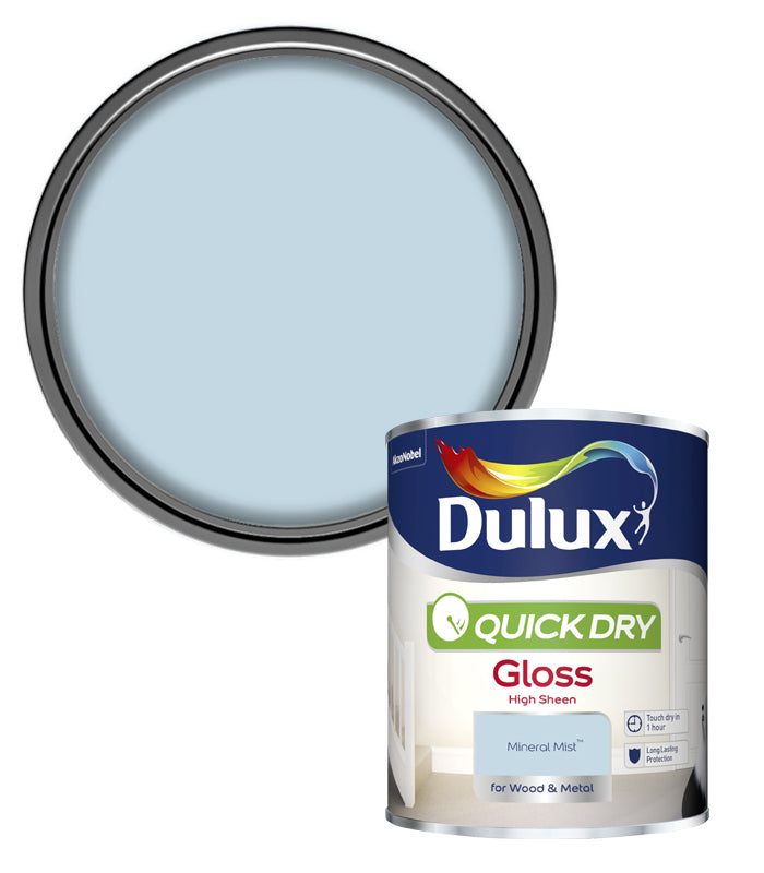 Dulux Quick Dry Gloss Colours - Mineral Mist - 750ml