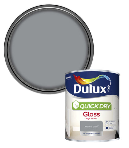 Dulux Quick Dry Gloss Colours - Natural Slate - 750ml