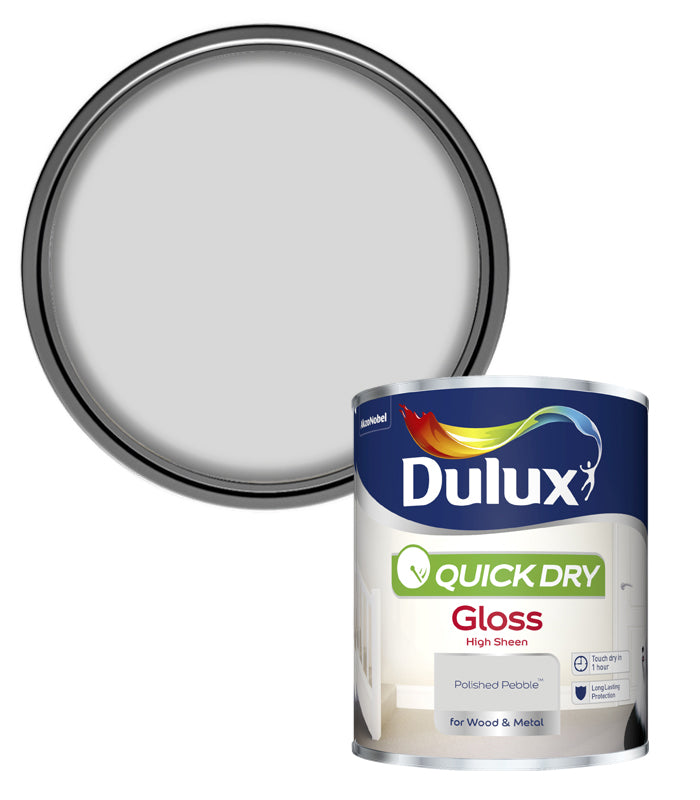 Dulux Quick Dry Gloss Colours - Polished Pebble - 750ml