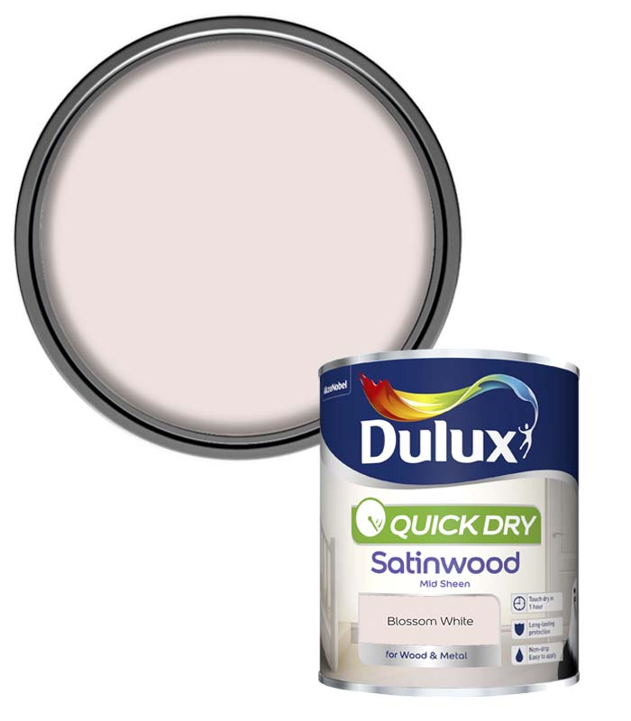 Dulux Quick Dry Satinwood - 750ml - Blossom White