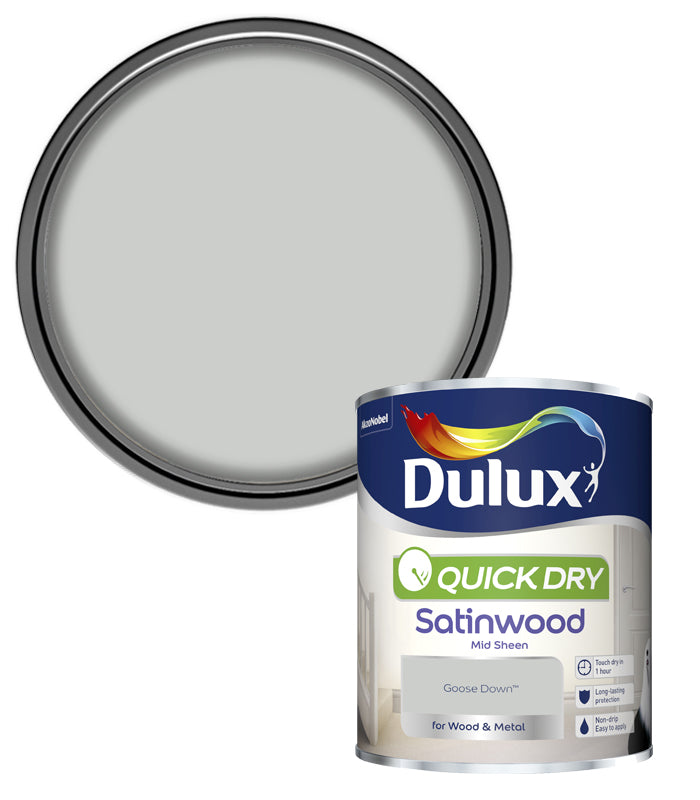 Dulux Quick Dry Satinwood - 750ml - Goose Down