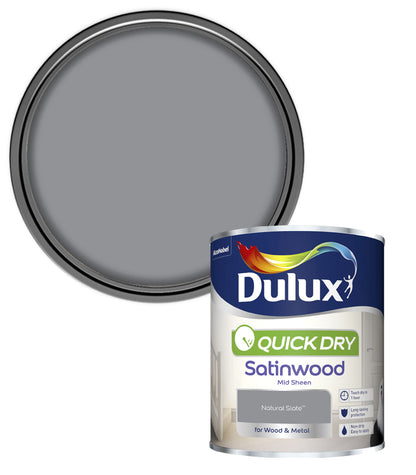 Dulux Quick Dry Satinwood - 750ml - Natural Slate
