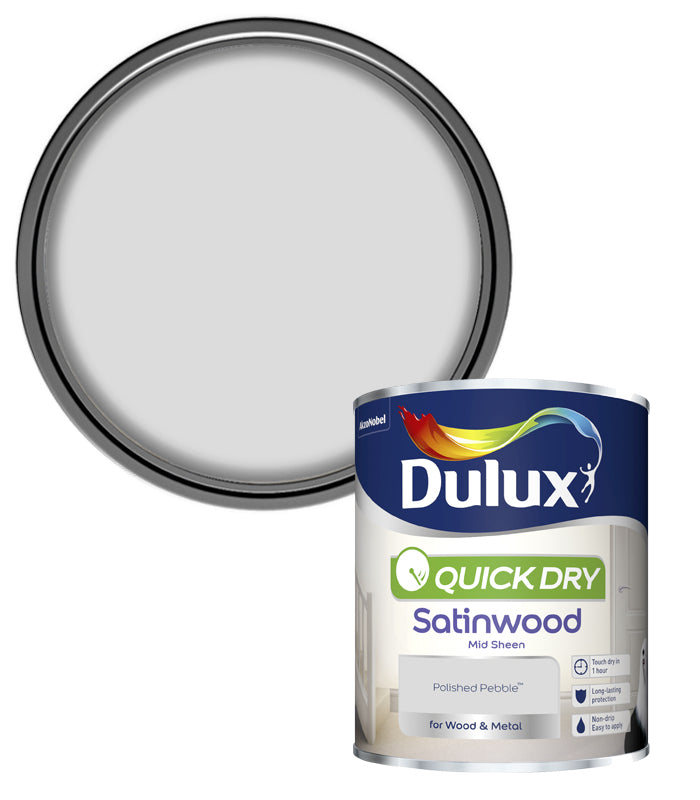 Dulux Quick Dry Satinwood - 750ml - Polished Pebble