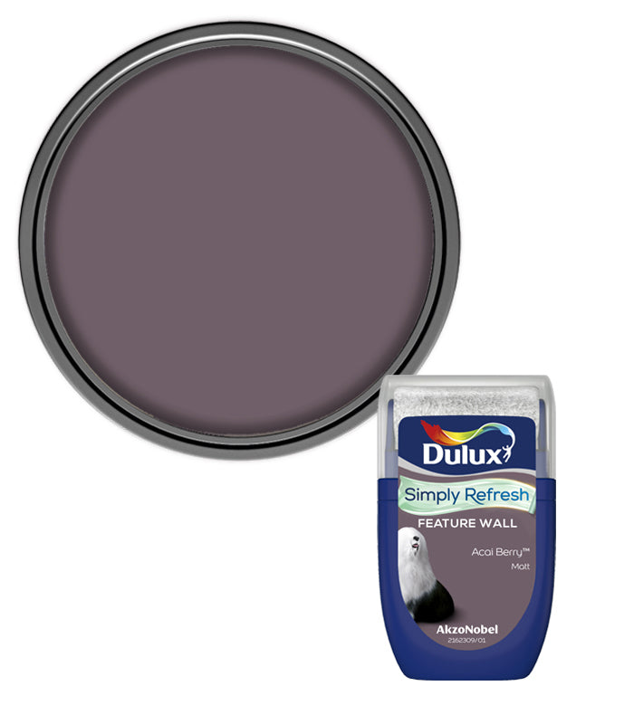 Dulux Simply Refresh Feature Wall Tester Pot - 30ml - Acai Berry