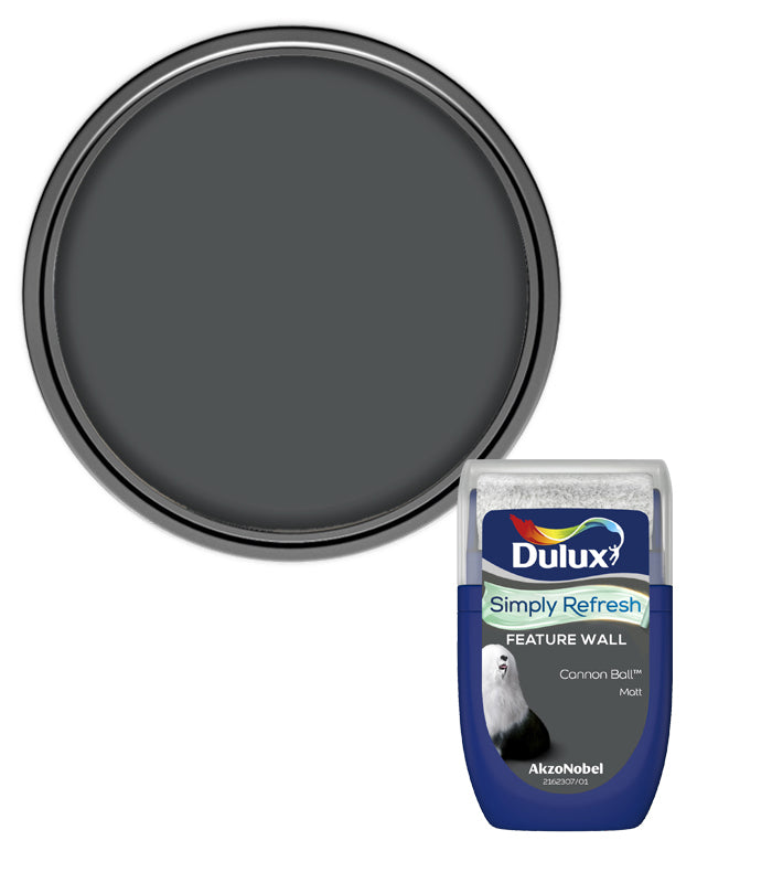 Dulux Simply Refresh Feature Wall Tester Pot - 30ml - Cannon Ball