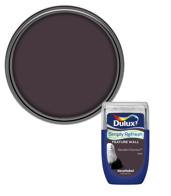 Dulux Simply Refresh Feature Wall Tester Pot - 30ml - Decadent Damson