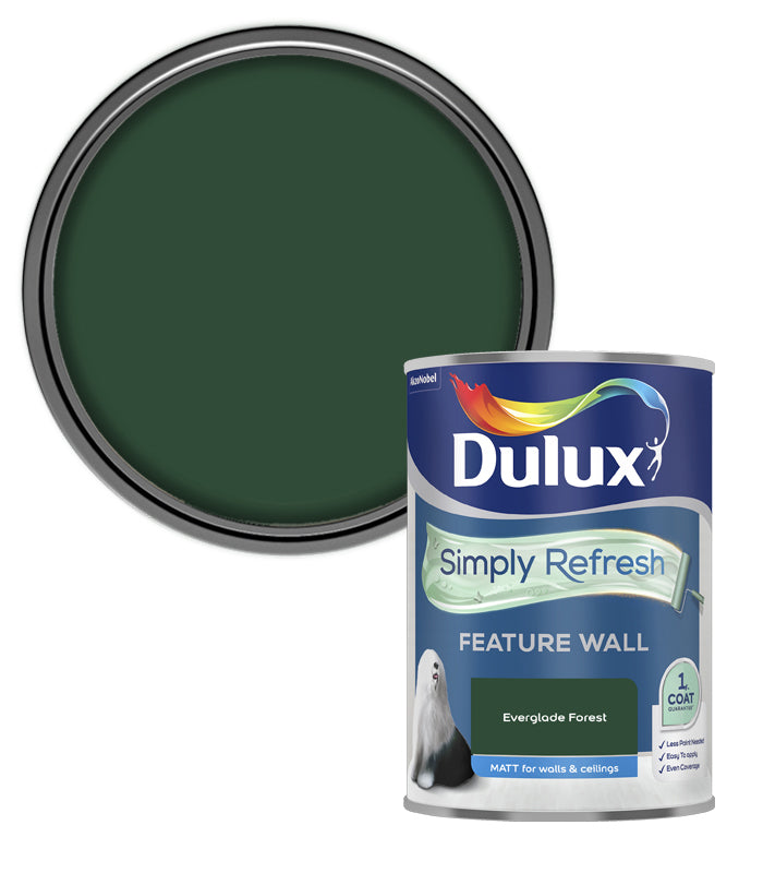 Dulux Simply Refresh Feature Wall Matt Emulsion Paint - 1.25L - Everglad Forest