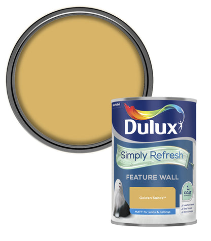 Dulux Simply Refresh Feature Wall Matt Emulsion Paint - 1.25L - Golden Sands