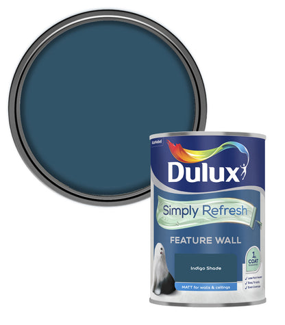 Dulux Simply Refresh Feature Wall Matt Emulsion Paint - 1.25L - Indigo Shade