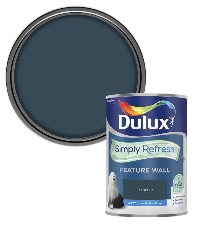 Dulux Simply Refresh Feature Wall Matt Emulsion Paint - 1.25L - Ink Well