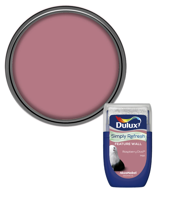 Dulux Simply Refresh Feature Wall Tester Pot - 30ml - Rasberry Diva