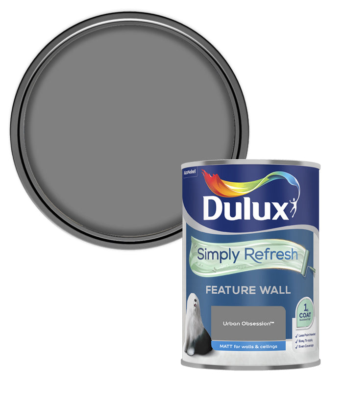 Dulux Simply Refresh Feature Wall Matt Emulsion Paint - 1.25L - Urban Obsession