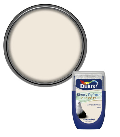 Dulux Simply Refresh One Coat Matt Tester Pot - 30ml - Almond White