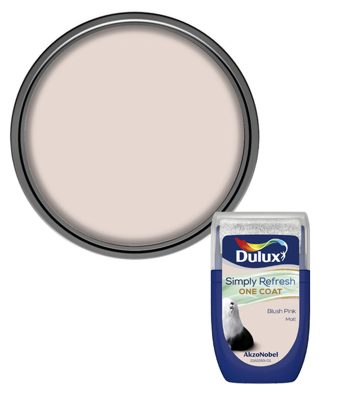 Dulux Simply Refresh One Coat Matt Tester Pot - 30ml - Blush Pink