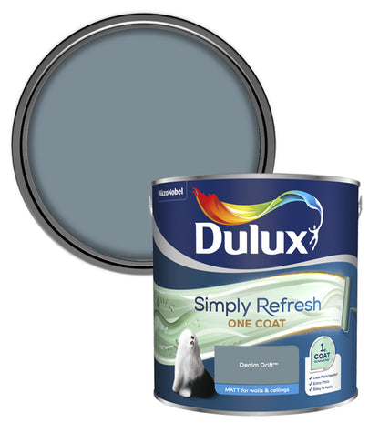 Dulux Simply Refresh One Coat Matt Emulsion Paint - 2.5L - Denim Drift