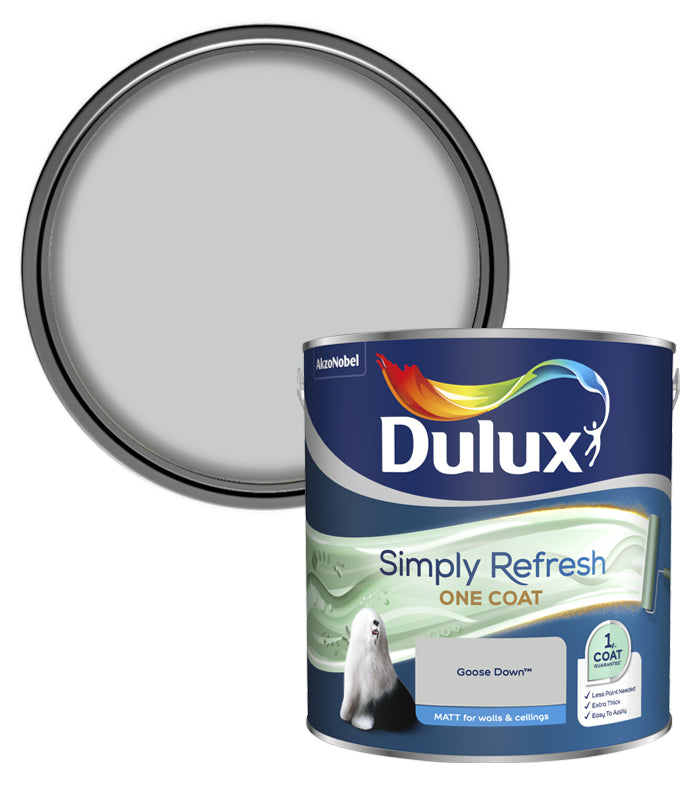 Dulux Simply Refresh One Coat Matt Emulsion Paint - 2.5L - Goose Down
