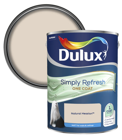 Dulux Simply Refresh One Coat Matt Emulsion Paint - 5L - Natural Hessian