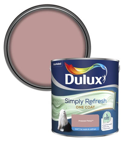 Dulux Simply Refresh One Coat Matt Emulsion Paint - 2.5L - Pressed Petal