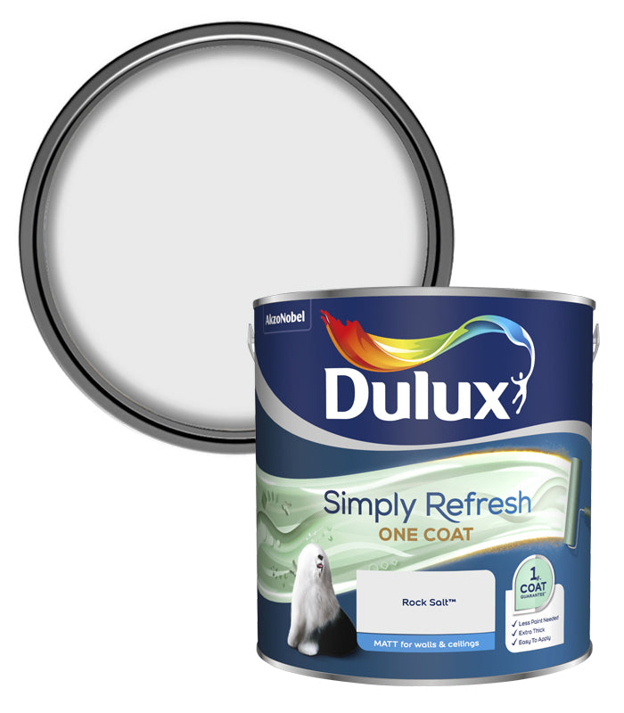 Dulux Simply Refresh One Coat Matt Emulsion Paint - 2.5L - Rock Salt