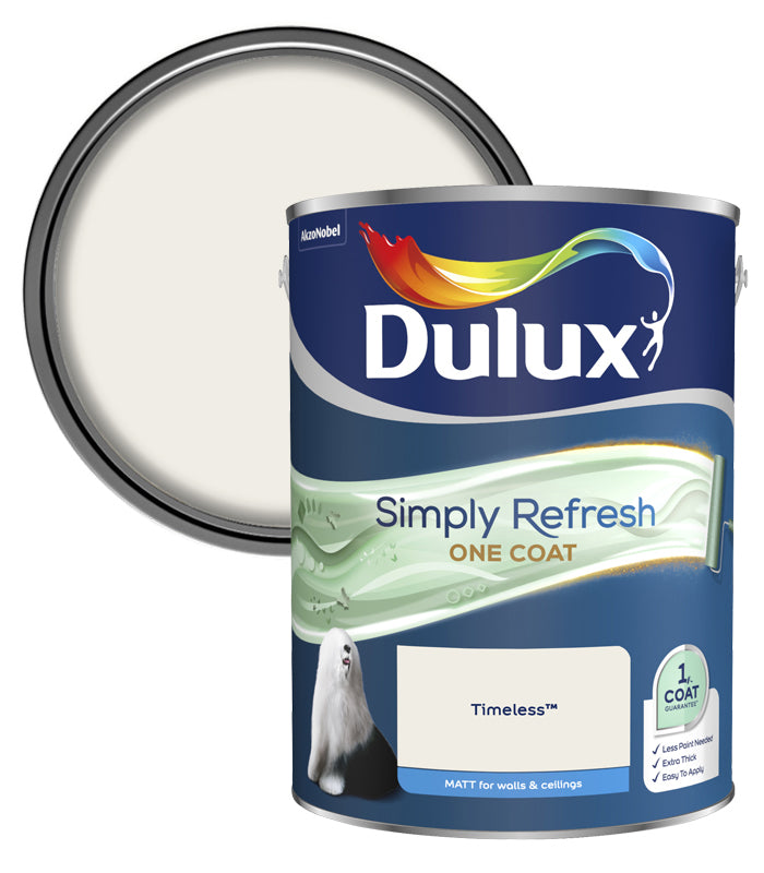Dulux Simply Refresh One Coat Matt Emulsion Paint - 5L - Timeless