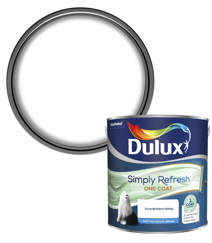 Dulux Retail Simply Refresh One Coat Matt - Pure Brilliant White - 2.5L