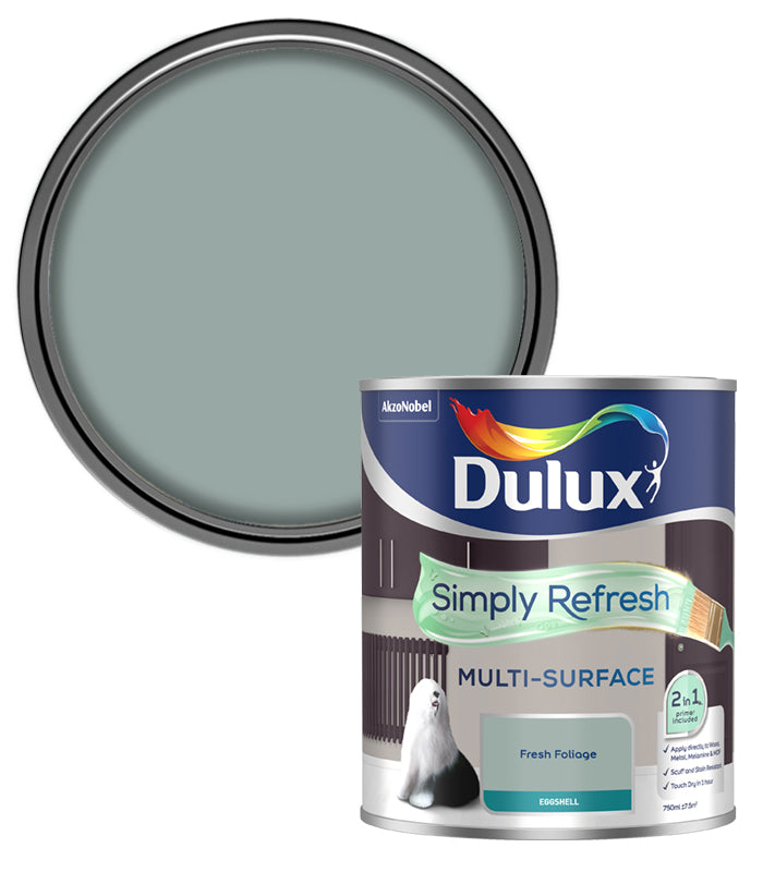 Dulux Simply Refresh Multi-Surface Eggshell Paint - Fresh Foliage - 750ml