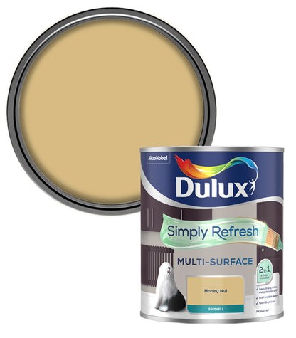 Dulux Simply Refresh Multi-Surface Eggshell Paint - Honey Nut - 750ml