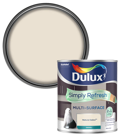 Dulux Simply Refresh Multi-Surface Eggshell Paint - Natural Calico - 750ml