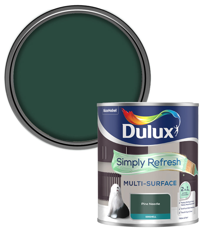 Dulux Simply Refresh Multi-Surface Eggshell Paint - Pine Needle - 750ml