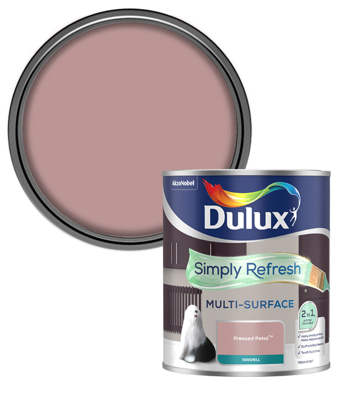 Dulux Simply Refresh Multi-Surface Eggshell Paint - Pressed Petal - 750ml