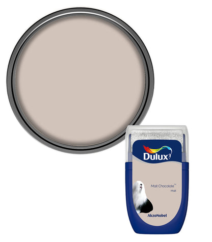 Dulux Retail Matt Emulsion Tester Paint Pot - 30ml - Malt Chocolate