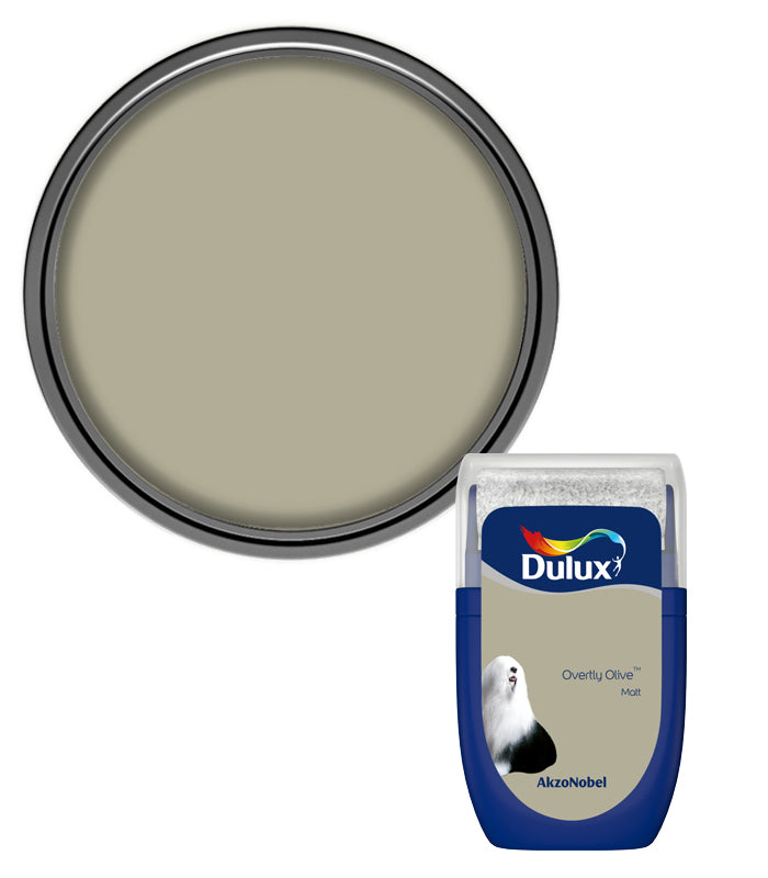 Dulux Retail Matt Emulsion Tester Paint Pot - 30ml - Overtly Olive