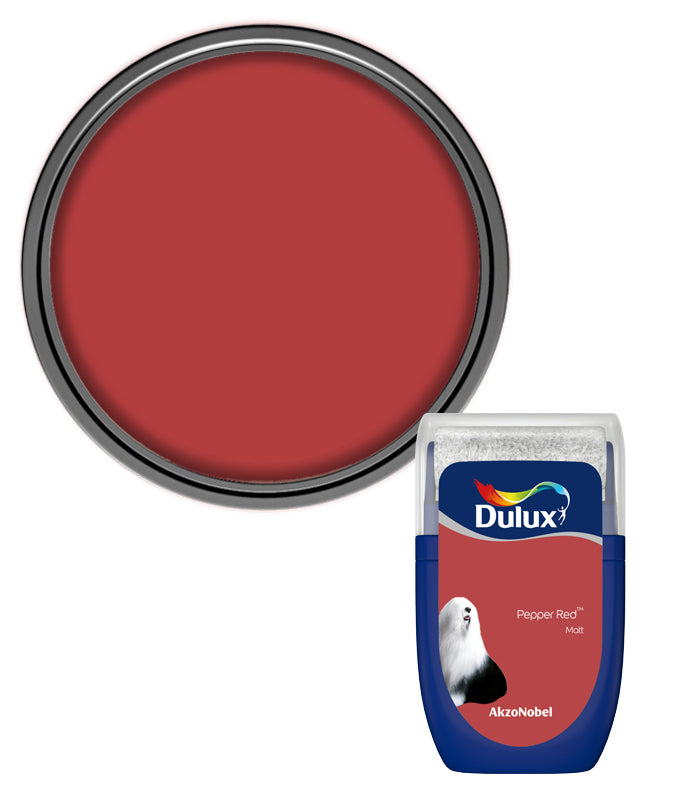 Dulux Retail Matt Emulsion Tester Paint Pot - 30ml - Pepper Red