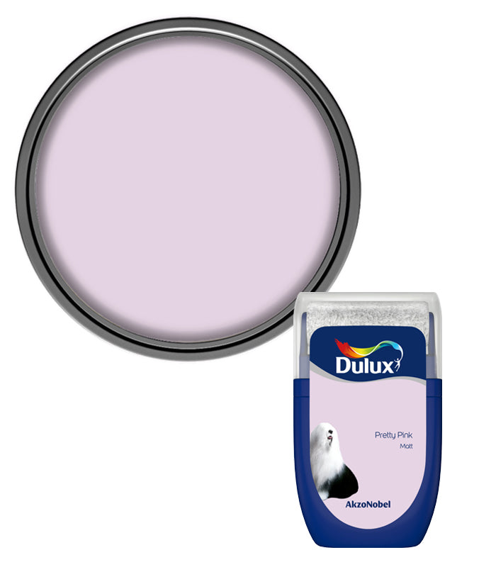 Dulux Retail Matt Emulsion Tester Paint Pot - 30ml - Pretty Pink