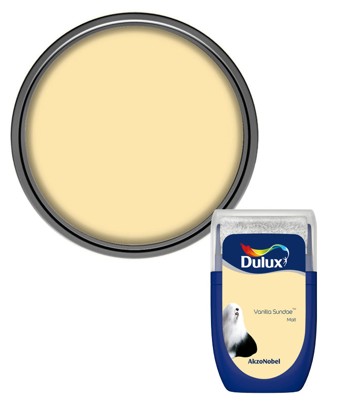 Dulux Retail Matt Emulsion Tester Paint Pot - 30ml - Vanilla Sundae
