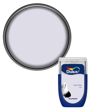 Dulux Retail Matt Emulsion Tester Paint Pot - 30ml - Violet White