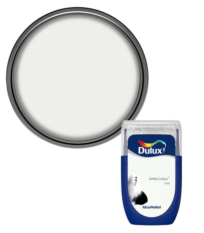 Dulux Retail Matt Emulsion Tester Paint Pot - 30ml - White Cotton