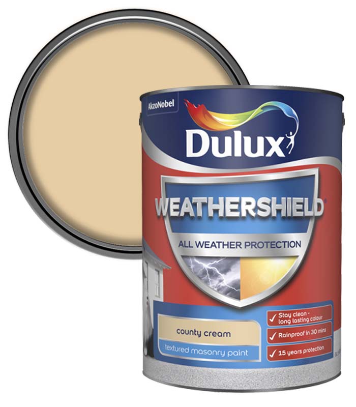 Dulux All Weather Protection Textured Masonry - 5L - County Cream