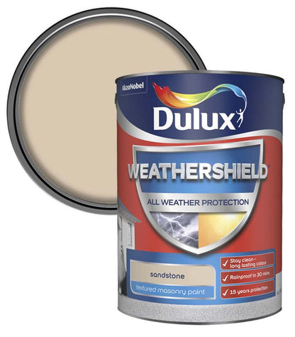 Dulux All Weather Protection Textured Masonry - 5L - Sandstone