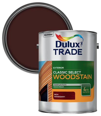 Dulux Trade Classic Select Woodstain Paint - Mahogany - 5L