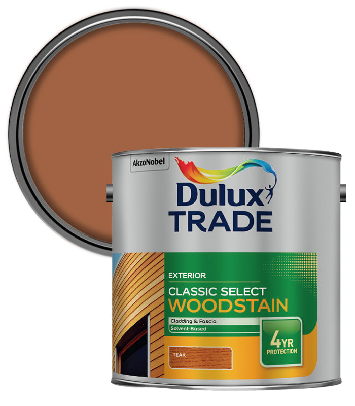 Dulux Trade Classic Select Woodstain Paint - Teak - 2.5L